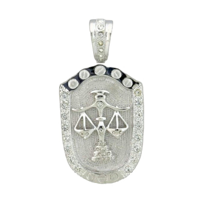 Pendant charm silver-tone rectangular pendant with crystal pavé, Lauren G Adams on Tampa Home & Garden Store