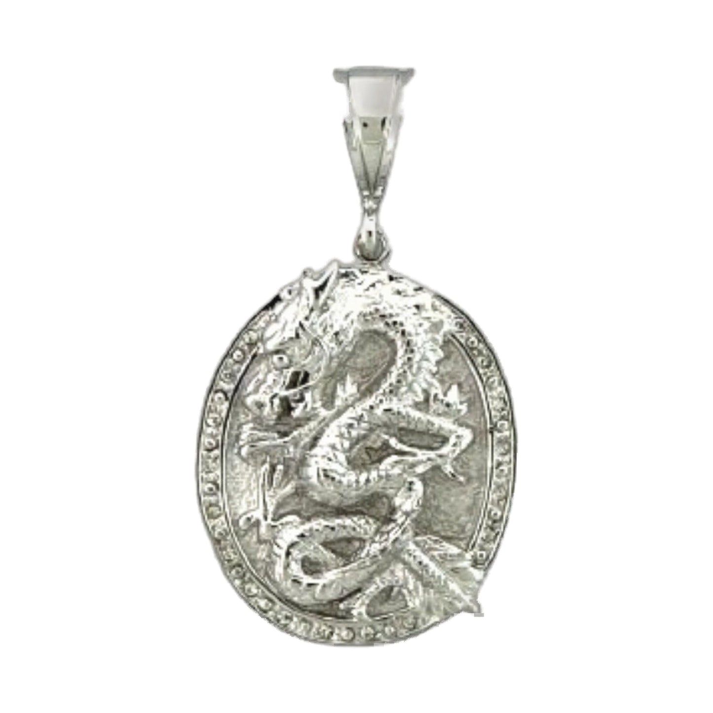 Pendant charm in silver-tone with a large faceted crystal and decorative bezel on Tampa Home & Garden Store