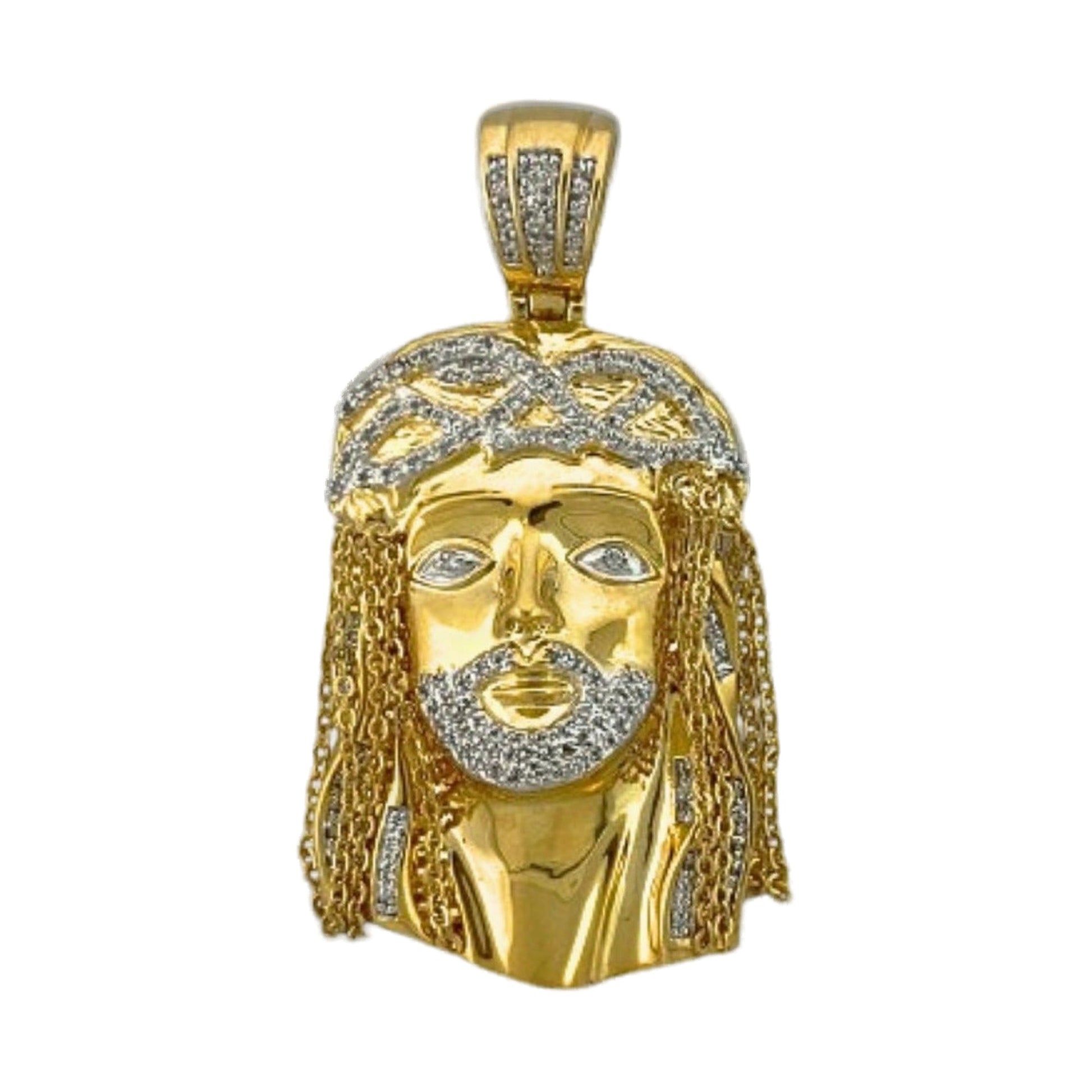 Pendant charm gold-tone head motif with diamond accents by Lauren G Adams on Tampa Home & Garden Store