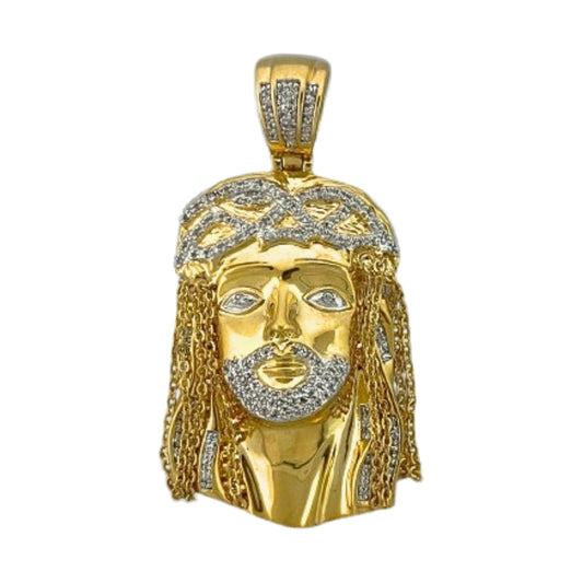 Pendant charm gold-tone head motif with diamond accents by Lauren G Adams on Tampa Home & Garden Store