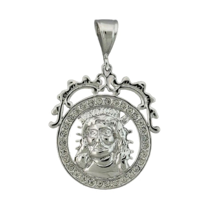 Rhodium Plated and Brass Mens Pendant Charm