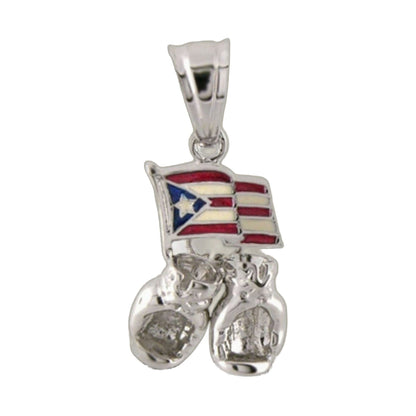 Pendants Charm USA flag enamel pendant in silver-tone metal by Lauren G Adams on Tampa Home & Garden Store