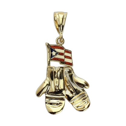 Puerto Rico Enamel Boxing Glove Charm Pendant