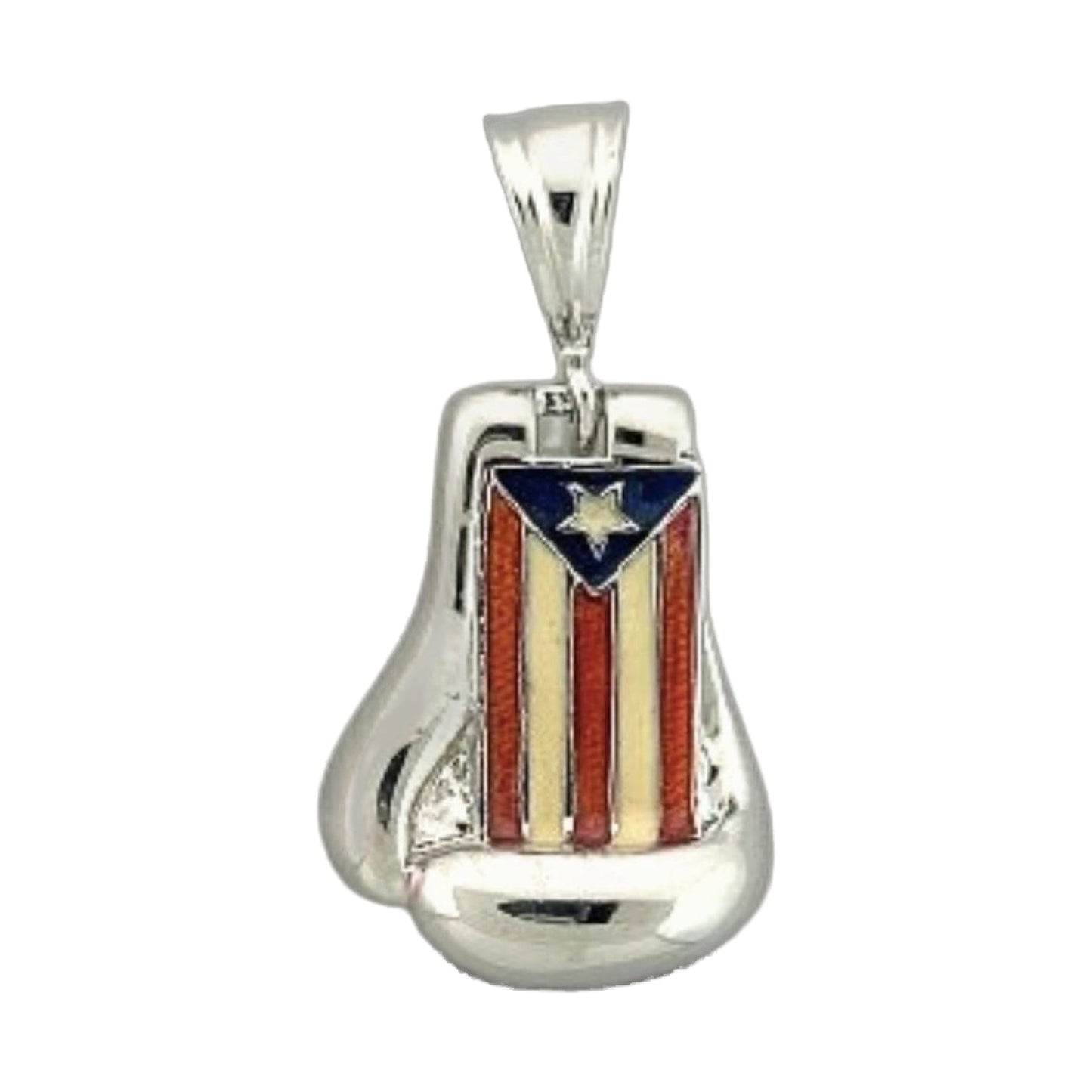 Pendants Charm shield pendant with red cream stripes blue triangle and star on Tampa Home & Garden Store