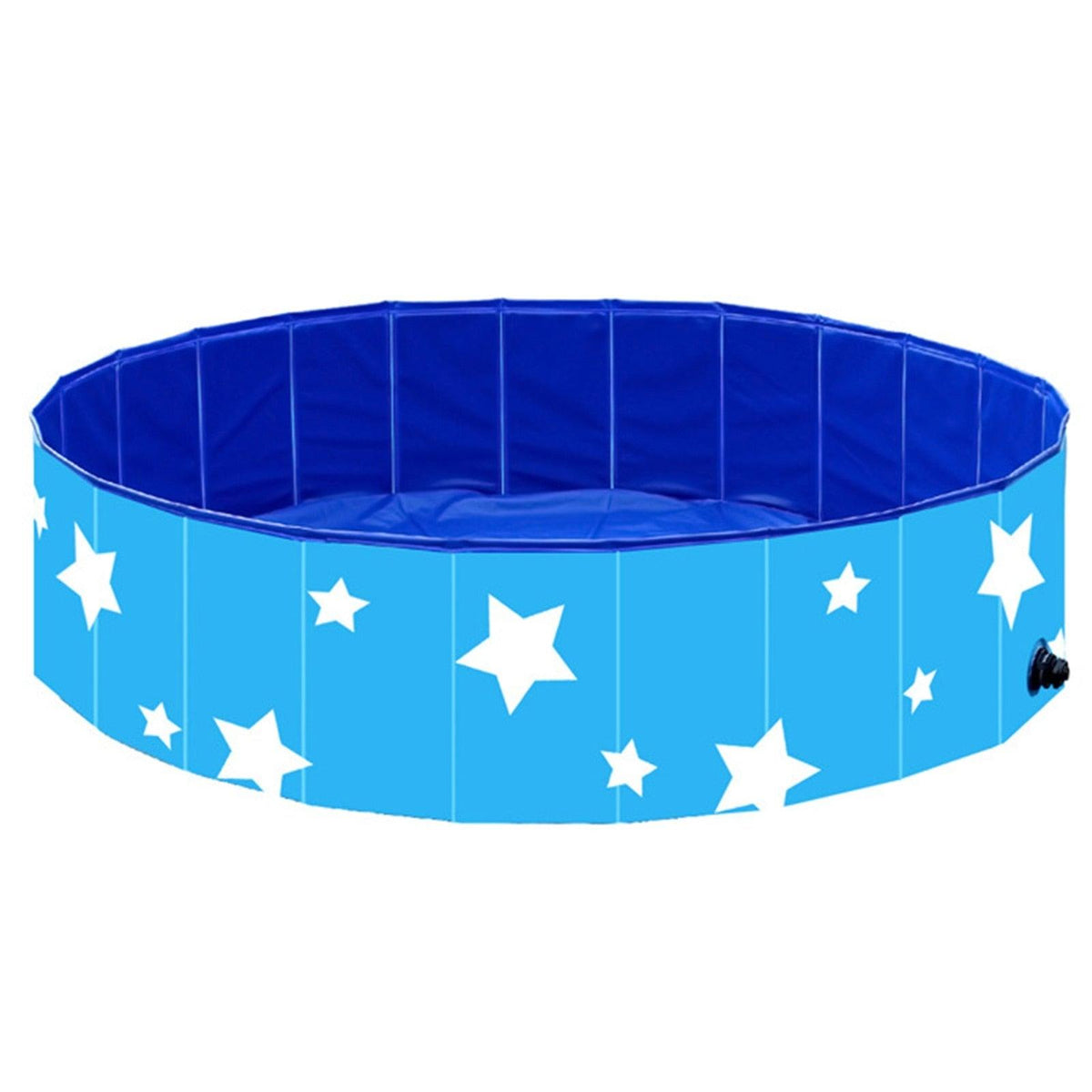Foldable pet bathing tub blue star-pattern, Stevvex portable dog and cat pool on Tampa Home & Garden Store