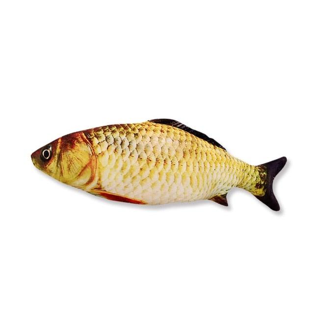Cat toy fish plush wiggle fish in golden color for interactive play on Tampa Home & Garden Store