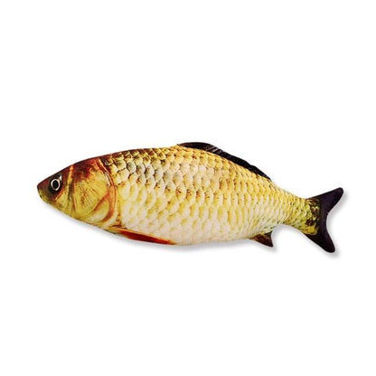Cat toy fish plush wiggle fish in golden color for interactive play on Tampa Home & Garden Store