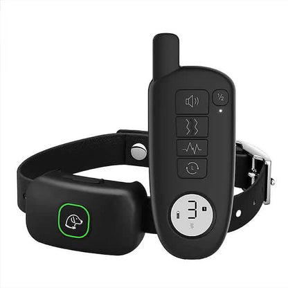 Dog shock collar with remote by DailySale, black two-piece collar and handheld transmitter on Tampa Home & Garden Store