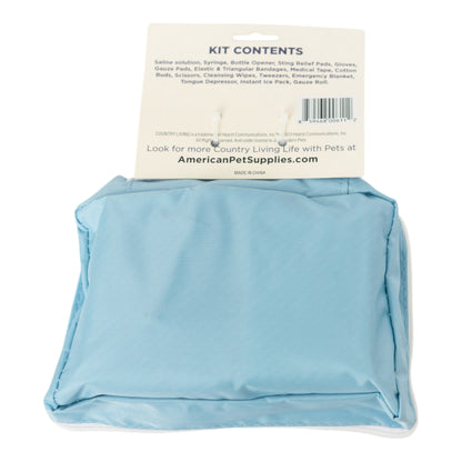 Trousse de premiers secours pour animaux de compagnie Country Living 50 pièces : soins d’urgence, sécurité, aventure et voyages.