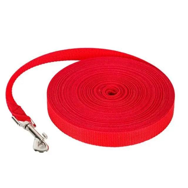 Stevvex red rope dog leash long training lead with metal clasp on Tampa Home & Garden Store