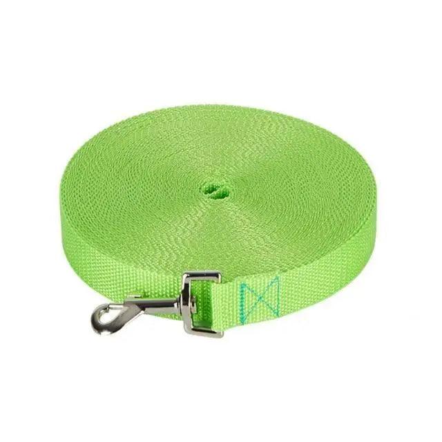 Dog training leash neon green nylon rope with metal clip on Tampa Home & Garden Store