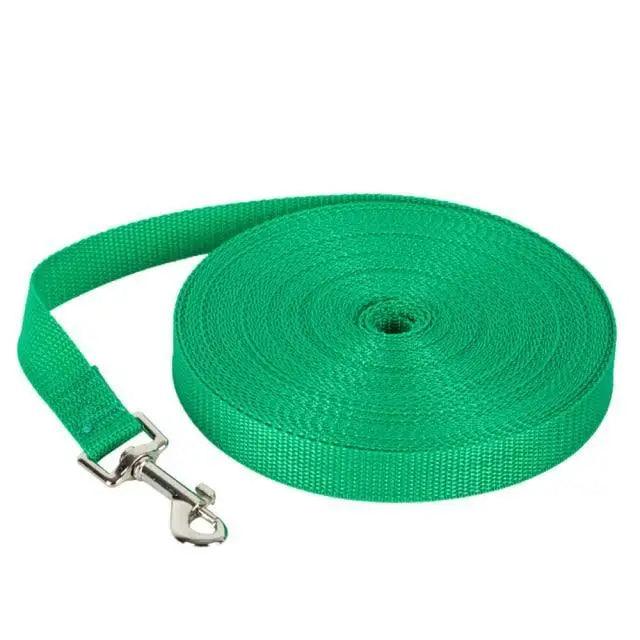 Stevvex green rope dog training leash long line with metal clasp for small and large dogs on Tampa Home & Garden Store