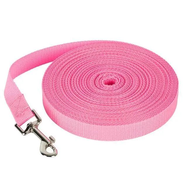 Pink rope dog leash long-line training leash with metal clip for small and large dogs Stevvex on Tampa Home & Garden Store