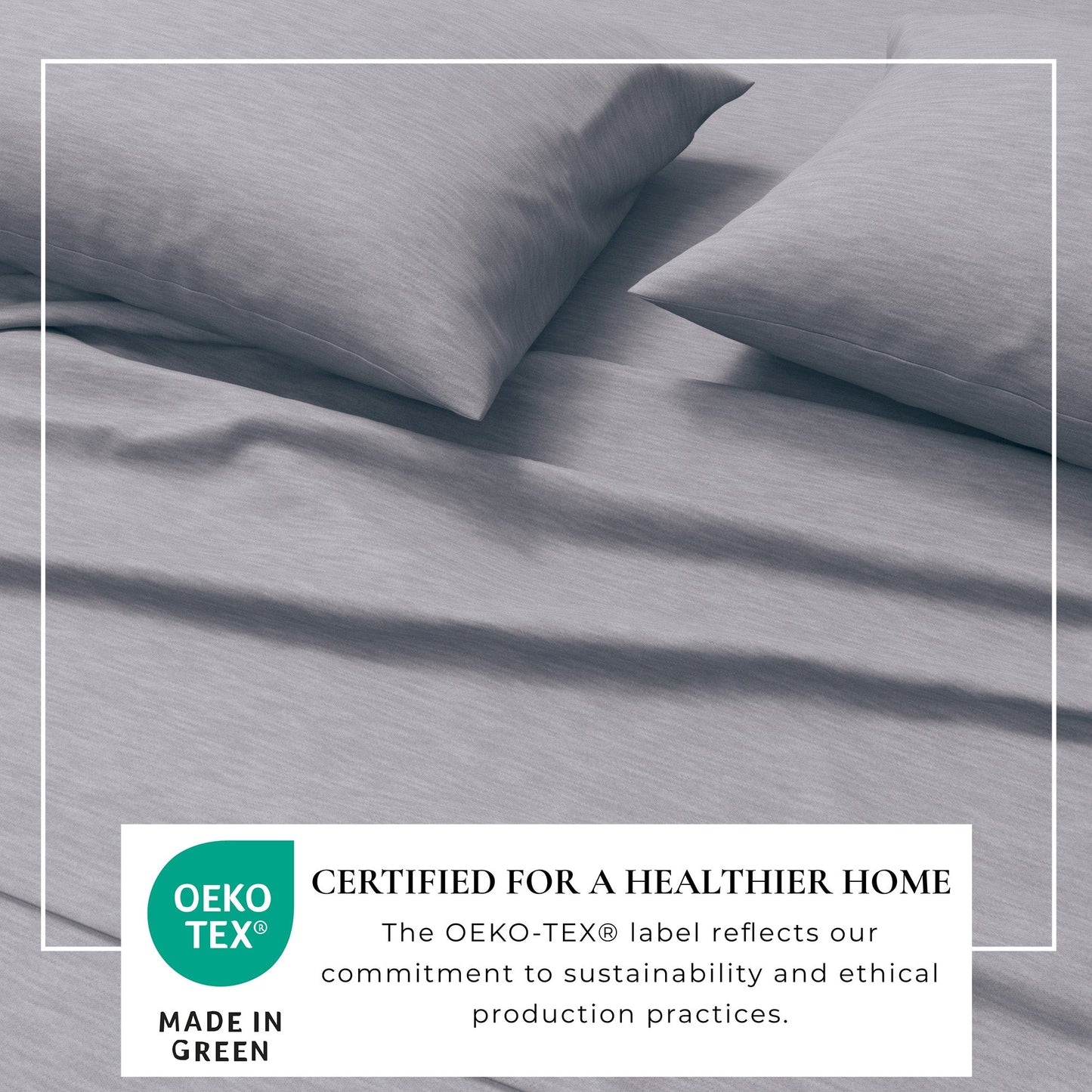 Heathered Jersey and Cotton Blend Bed Sheets