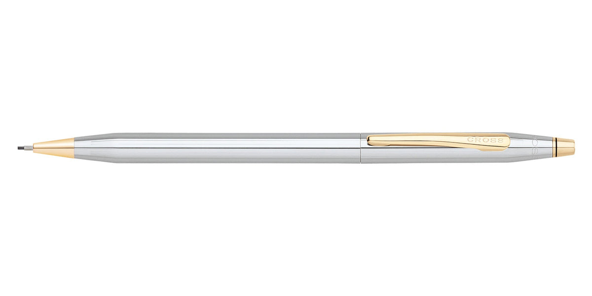 Cross Classic Century Medalist 0.7mm pencil with silver body and gold clip on Tampa Home & Garden Store