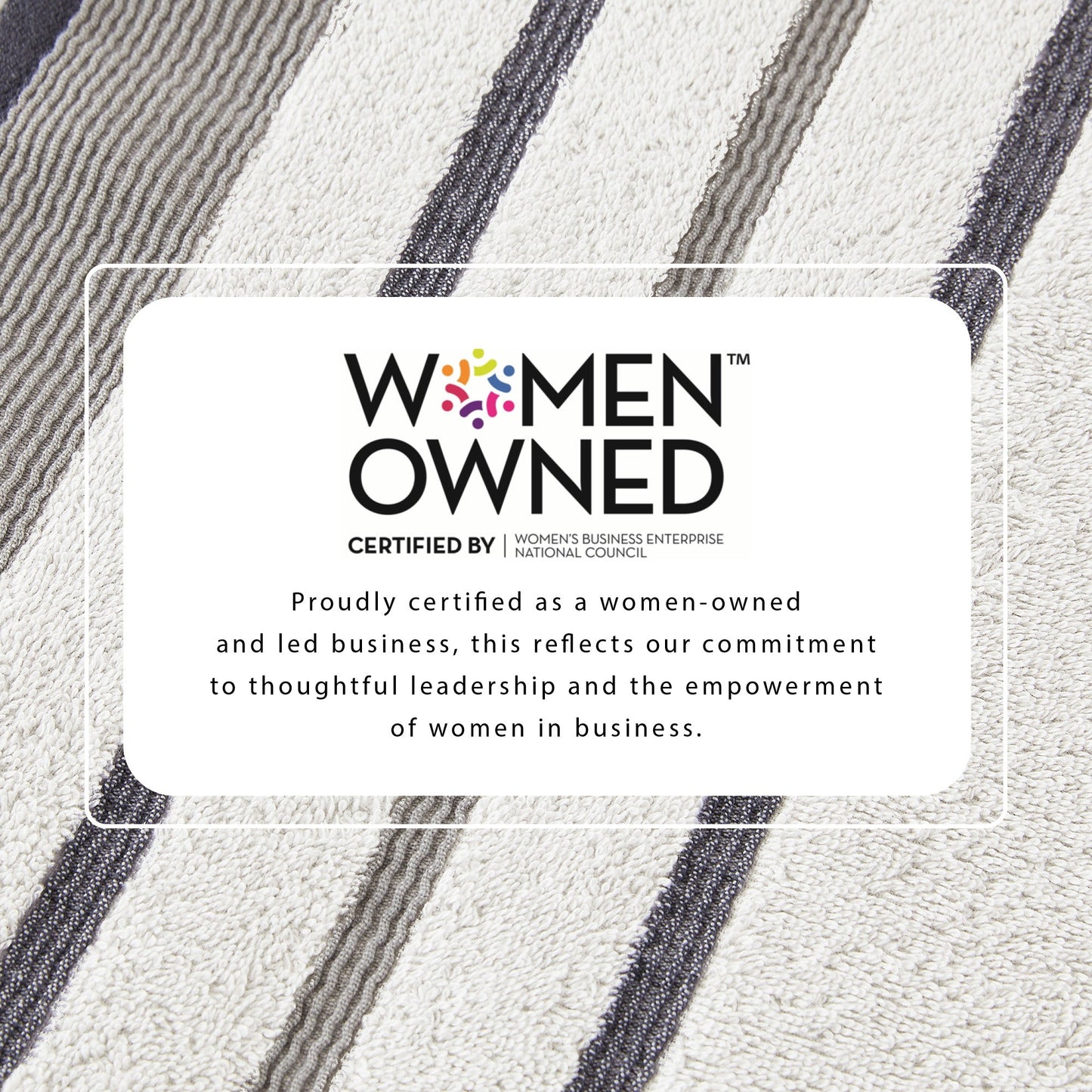 Soft Cotton Bath Towel Set and Stripe Detail