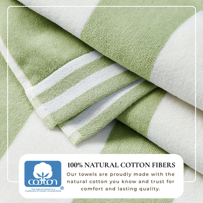 Striped Cabana Beach Towel and Soft Pastel Colors