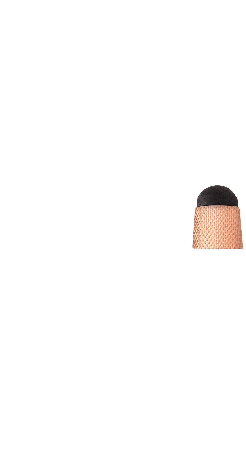 Tech3+ Stylus Top Accessory brushed rose-gold PVD with black domed cap on Tampa Home & Garden Store