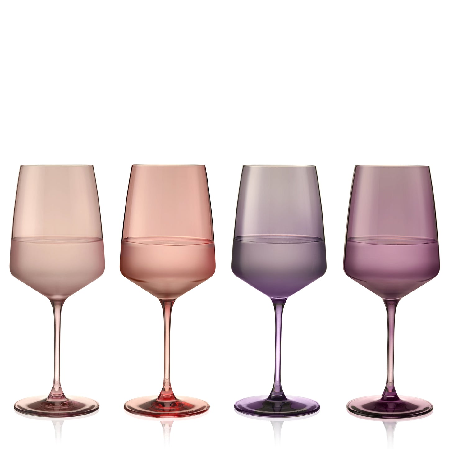 Nouveau Crystal Wine Glasses And Pastels