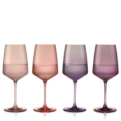 Nouveau Crystal Wine Glasses And Pastels