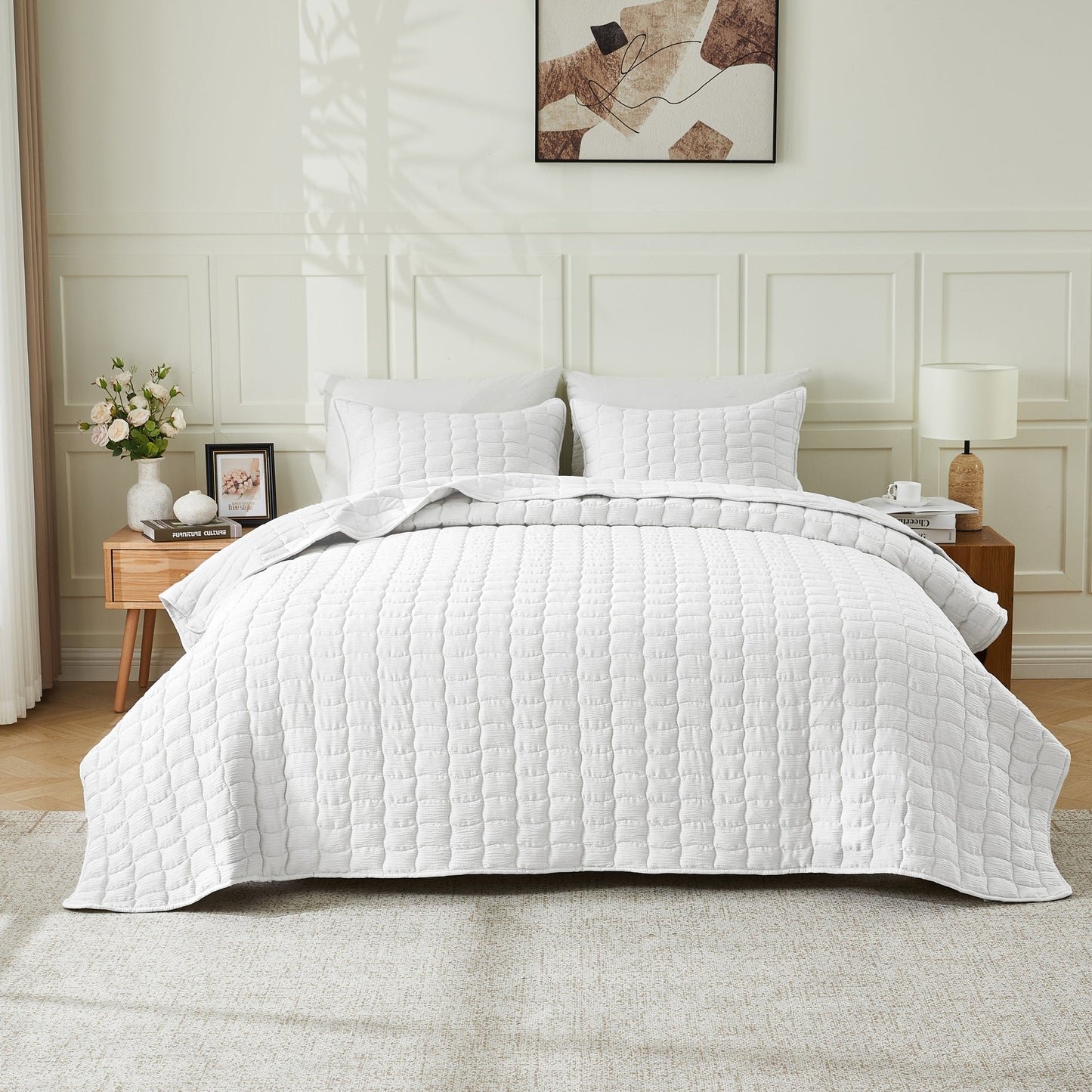 Breathable Gauze Quilt Set and Wave Stitch