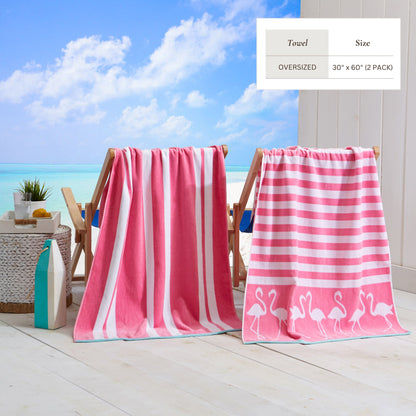 Velour Cotton Beach Towels and Maui Two Pack