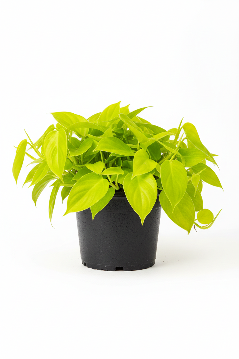 Philodendron Neon 6-inch plant in black nursery pot with lime-green heart-shaped leaves on Tampa Home & Garden Store