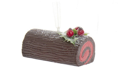Adorno de pastel de tronco de Navidad -