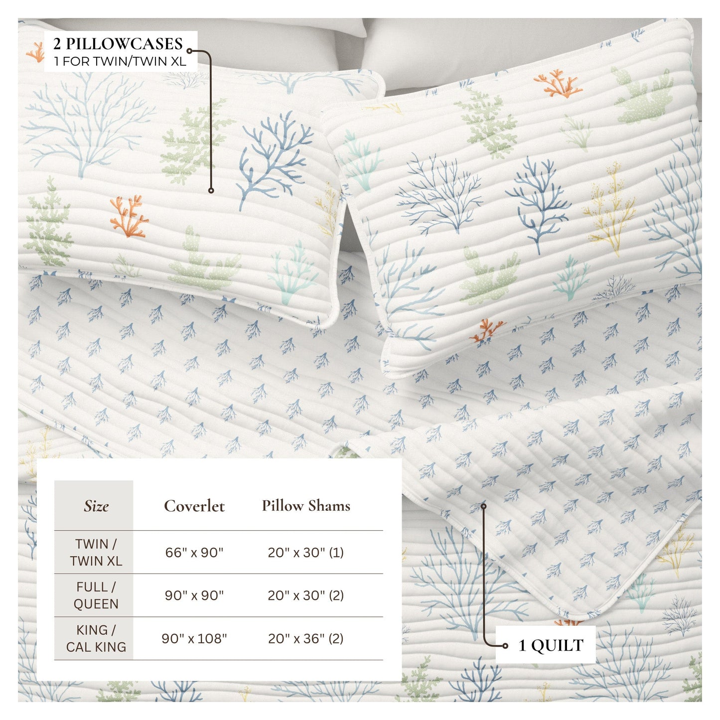 Coastal Microfiber Nautical and All Season Quilt