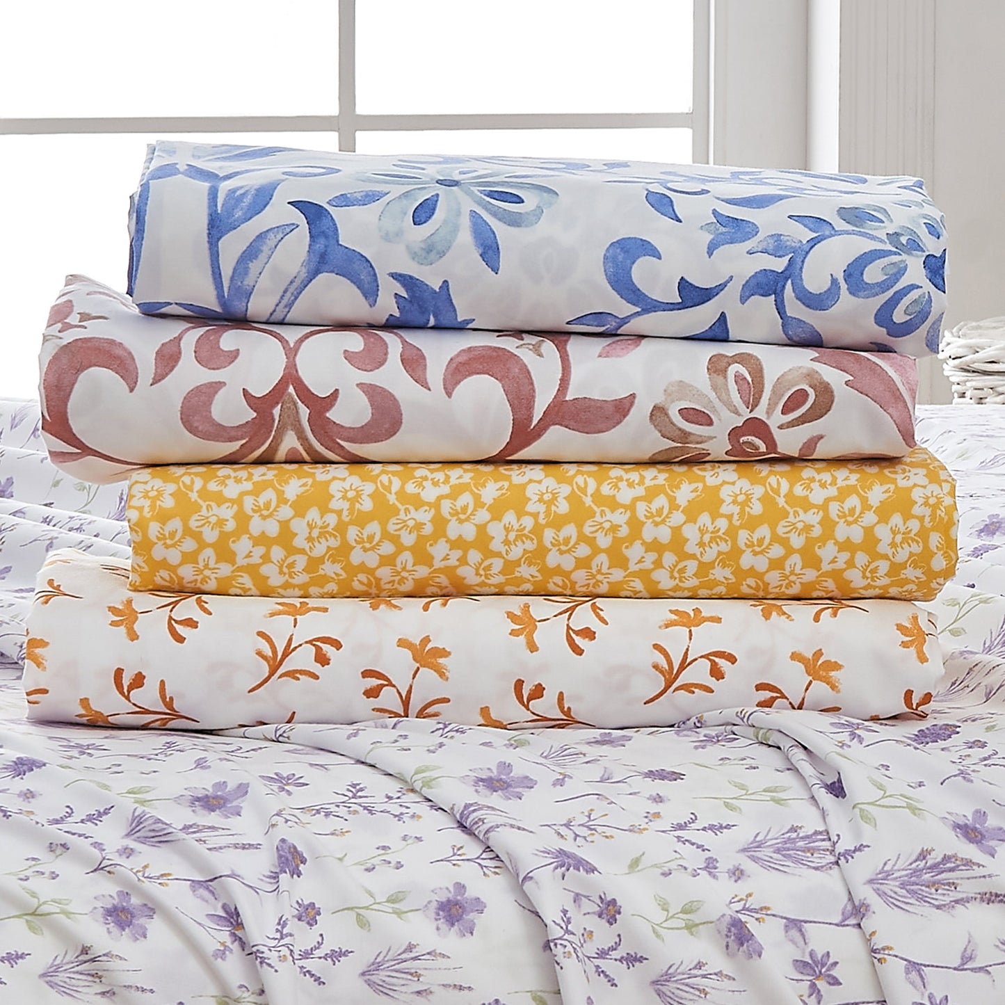 Watercolor Floral Sheet Set and a Pillowcase