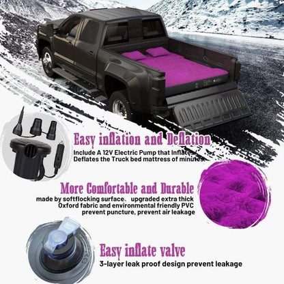 5.5-6.5ft purple truck bed air mattress by Dikasun Outdoor with pump kit on Tampa Home & Garden Store