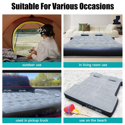 Truck bed air mattress 5.5-6.5ft purple by Dikasun Outdoor for outdoor, living room, pickup and beach use on Tampa Home & Garden Store
