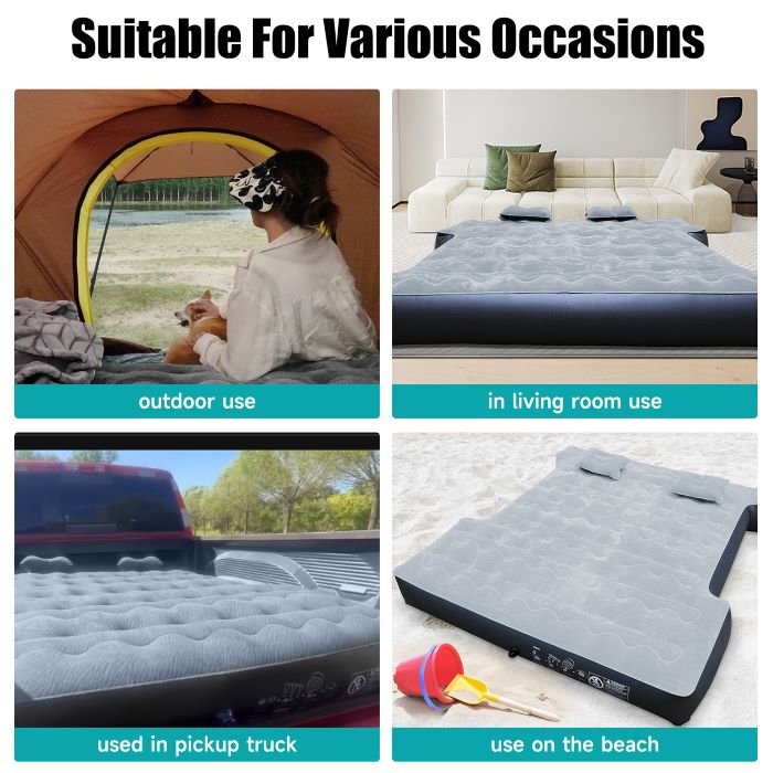 5.5-6.5ft Truck Bed Air Mattress Red by Dikasun Outdoor, versatile for outdoor, indoor, beach on Tampa Home & Garden Store