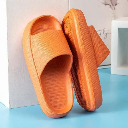 Pillow Slides Slippers orange EVA open-toe sandals with thick cushioned bottoms (pair) by Stevvex on Tampa Home & Garden Store