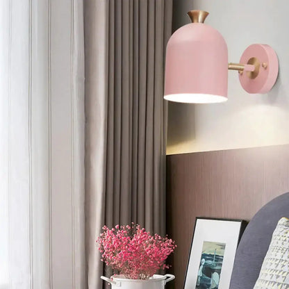 Pink and brass macaron wall light sconce lamp by Decorbites for dining room on Tampa Home & Garden Store