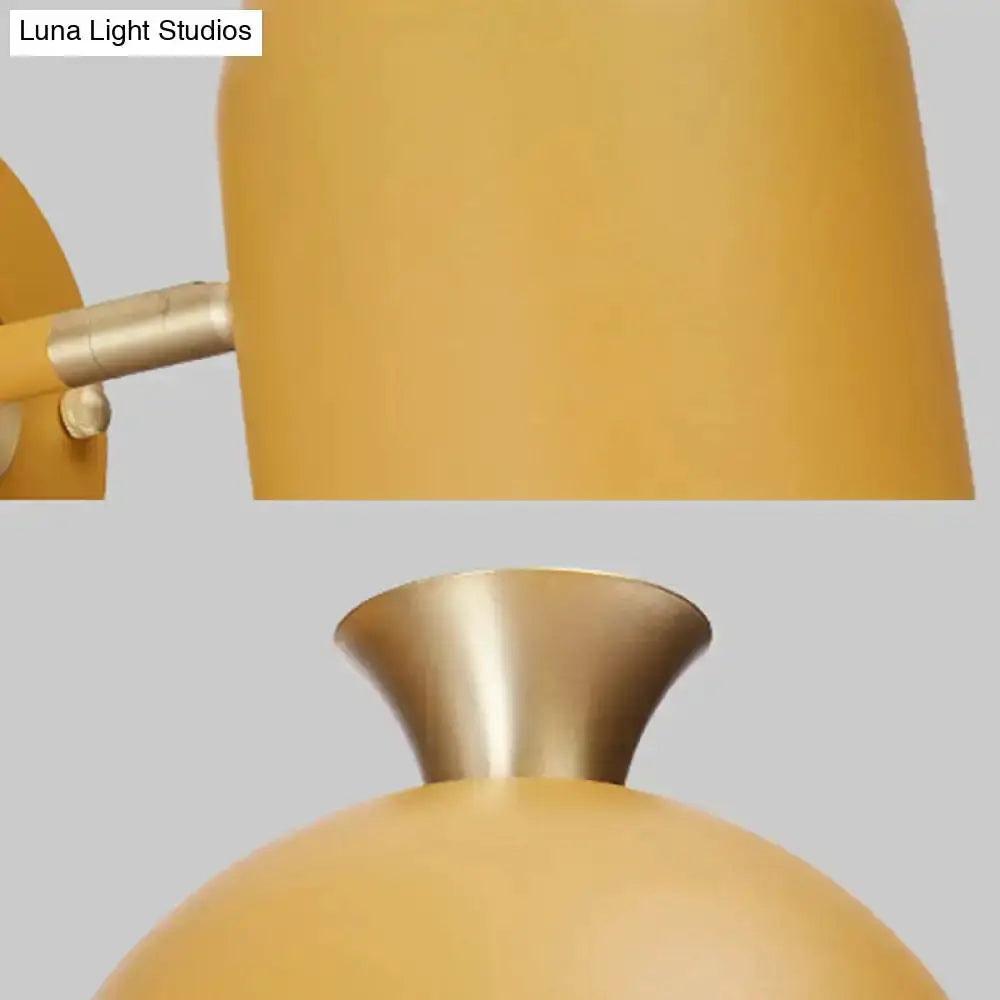 Pink and brass macaron wall light sconce lamp metal finish for dining room by Decorbites on Tampa Home & Garden Store