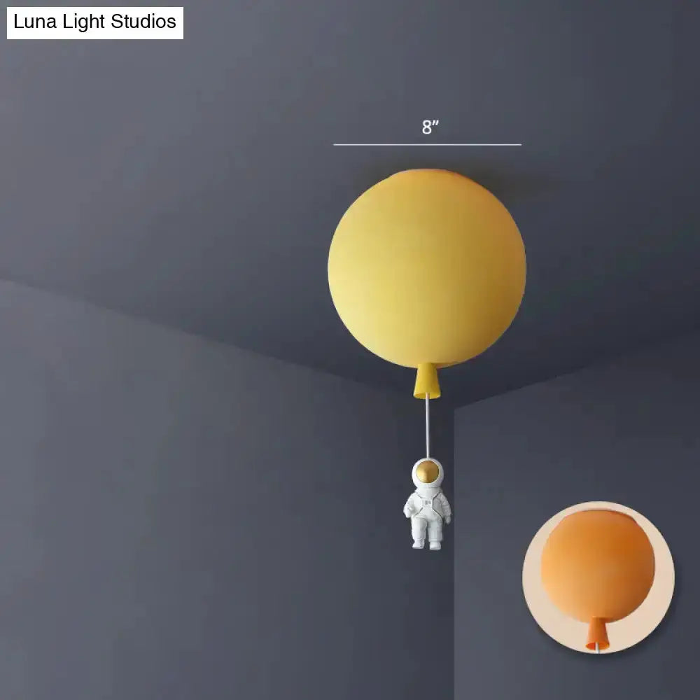Pink Astronaut Ceiling Lamp for Kids Bedroom
