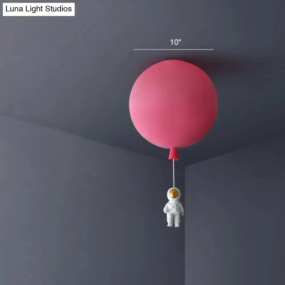 Pink Astronaut Ceiling Lamp for Kids Bedroom