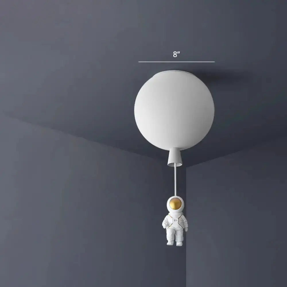 Pink Astronaut Ceiling Lamp for Kids Bedroom