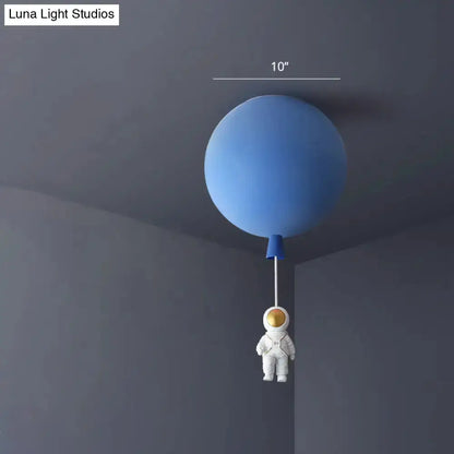 Pink Astronaut Ceiling Lamp for Kids Bedroom