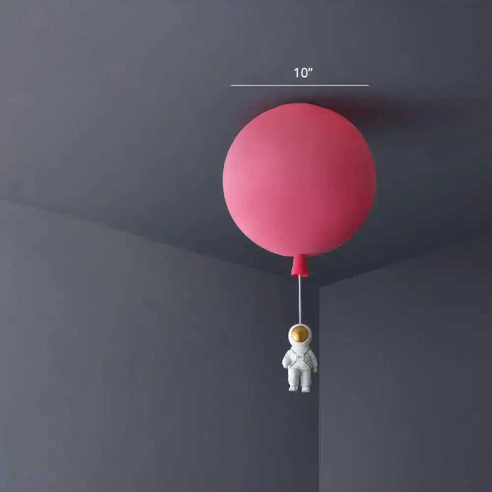 Pink and Blue Astronaut Ceiling Pendant Light
