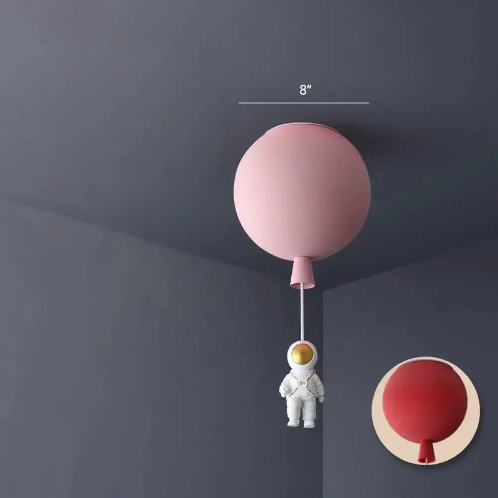 Pink and Blue Astronaut Ceiling Pendant Light