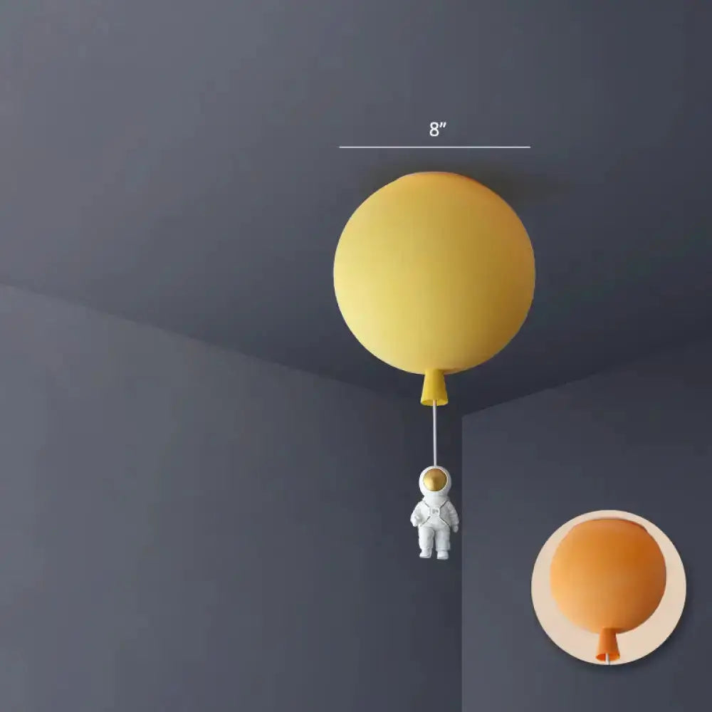 Pink and Blue Astronaut Ceiling Pendant Light