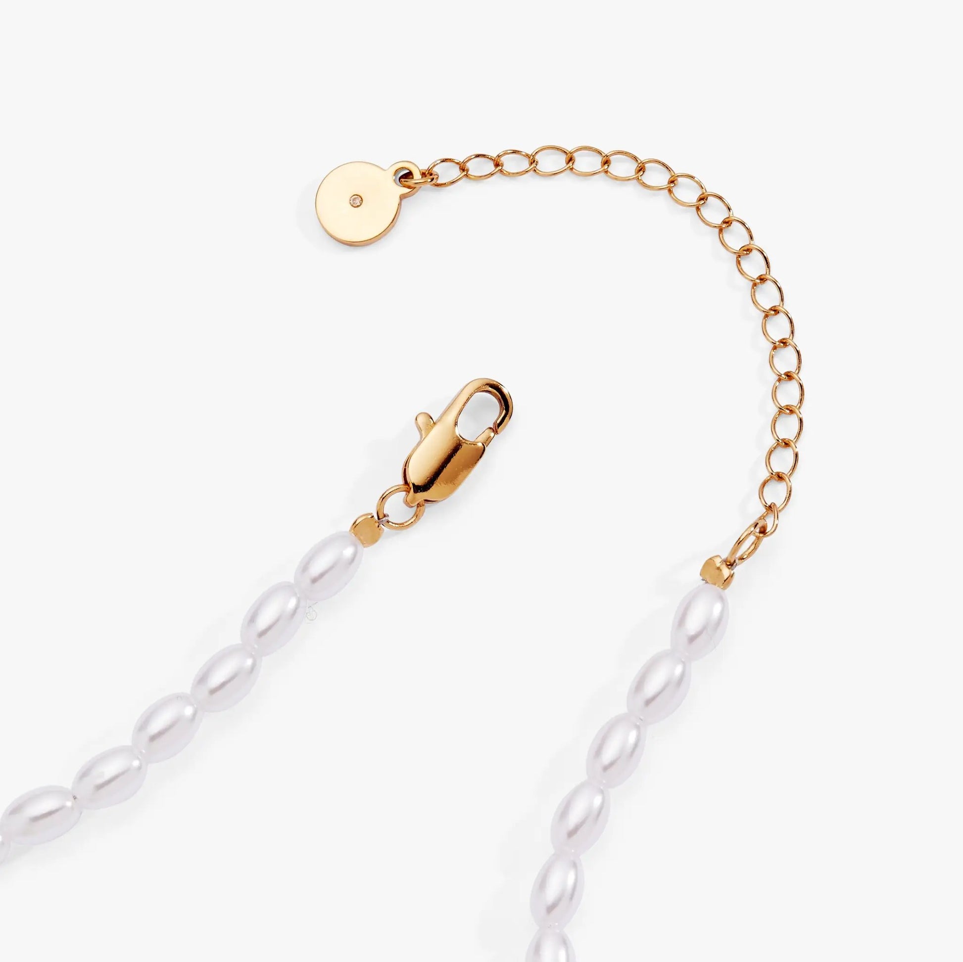 Pink Christmas Beaded Charm Necklace by ALEX AND ANI, rose-gold chain with disk charm on Tampa Home & Garden Store