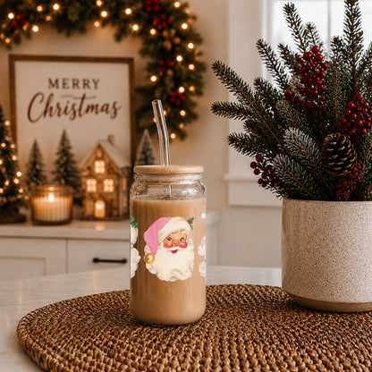 Vintage Pink Santa 17oz