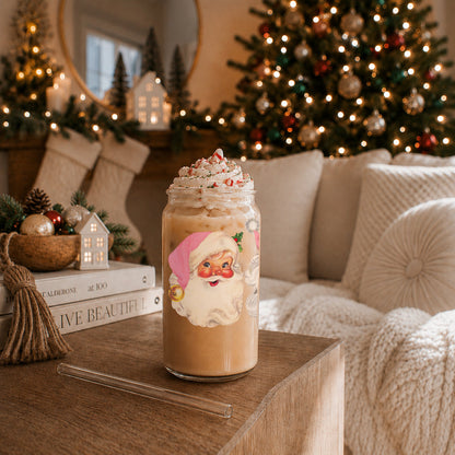 Vintage Pink Santa 17oz