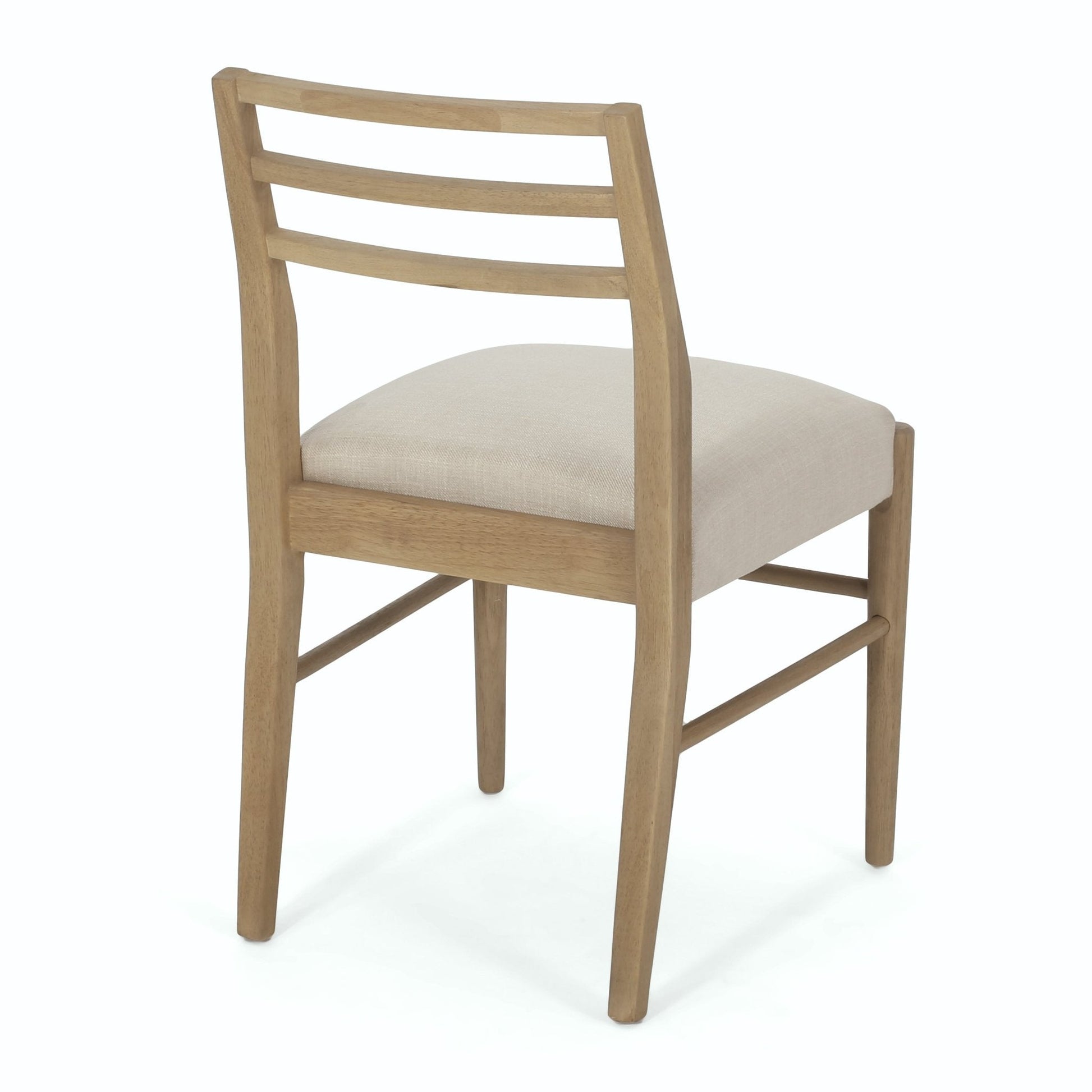 Pinnacle Dining Chair Set of 2 in natural wood with beige fabric seat on Tampa Home & Garden Store