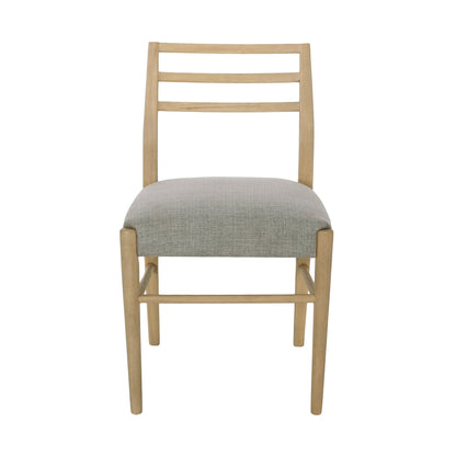 Pinnacle Dining Chair Set of 2 with natural wood frame and light gray upholstered seat on Tampa Home & Garden Store
