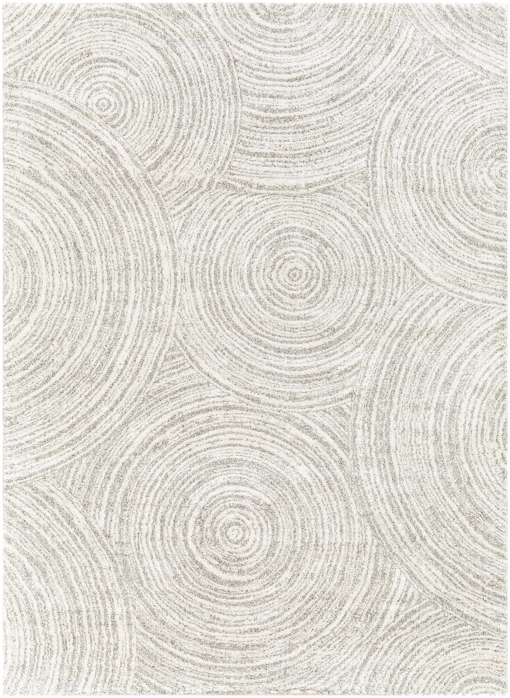 Pirton Luxe Rug by Boutique Rugs, neutral beige-gray with concentric circles, clearance on Tampa Home & Garden Store