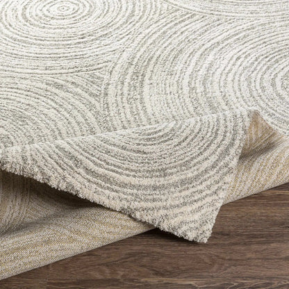 Pirton Luxe Rug Boutique Rugs beige cream with plush loop texture and spiral pattern on Tampa Home & Garden Store